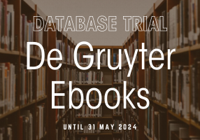 Database Trial: De Gruyter Ebooks