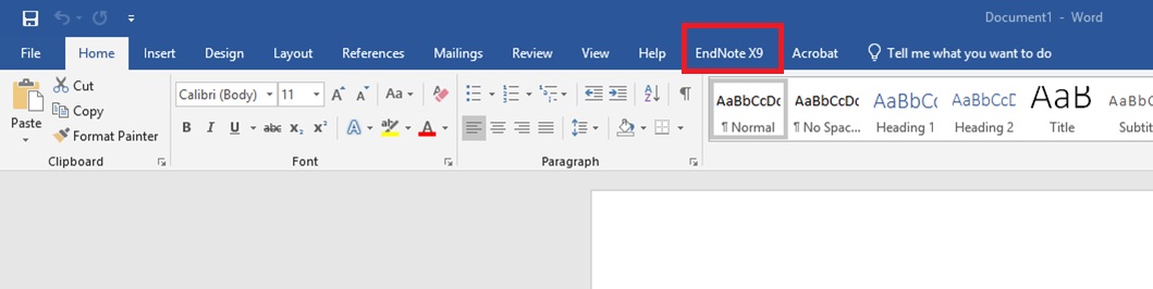 MS Word Endnote plugin